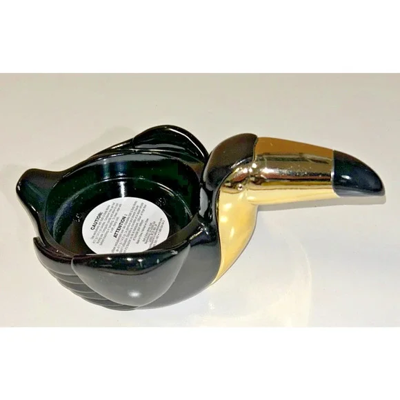 Bath & Body Works Large Candle Holder 3-Wick 14.5 oz GOLD & BLACK MODERN TOUCAN - Picture 4 of 10